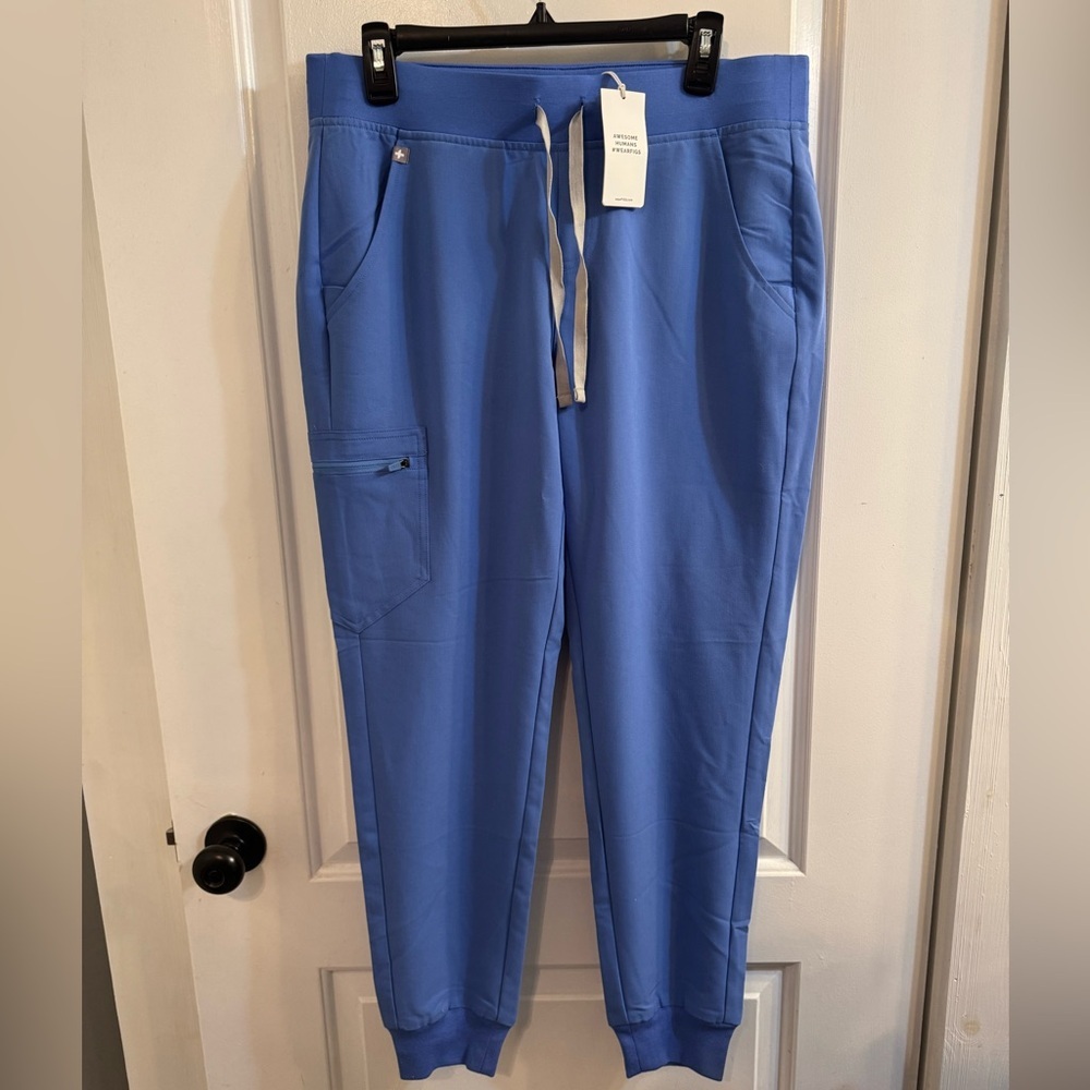 Figs Zamora Jogger Scrub Pants 2.0 Ceil Blue Medium NEW WITH TAGS